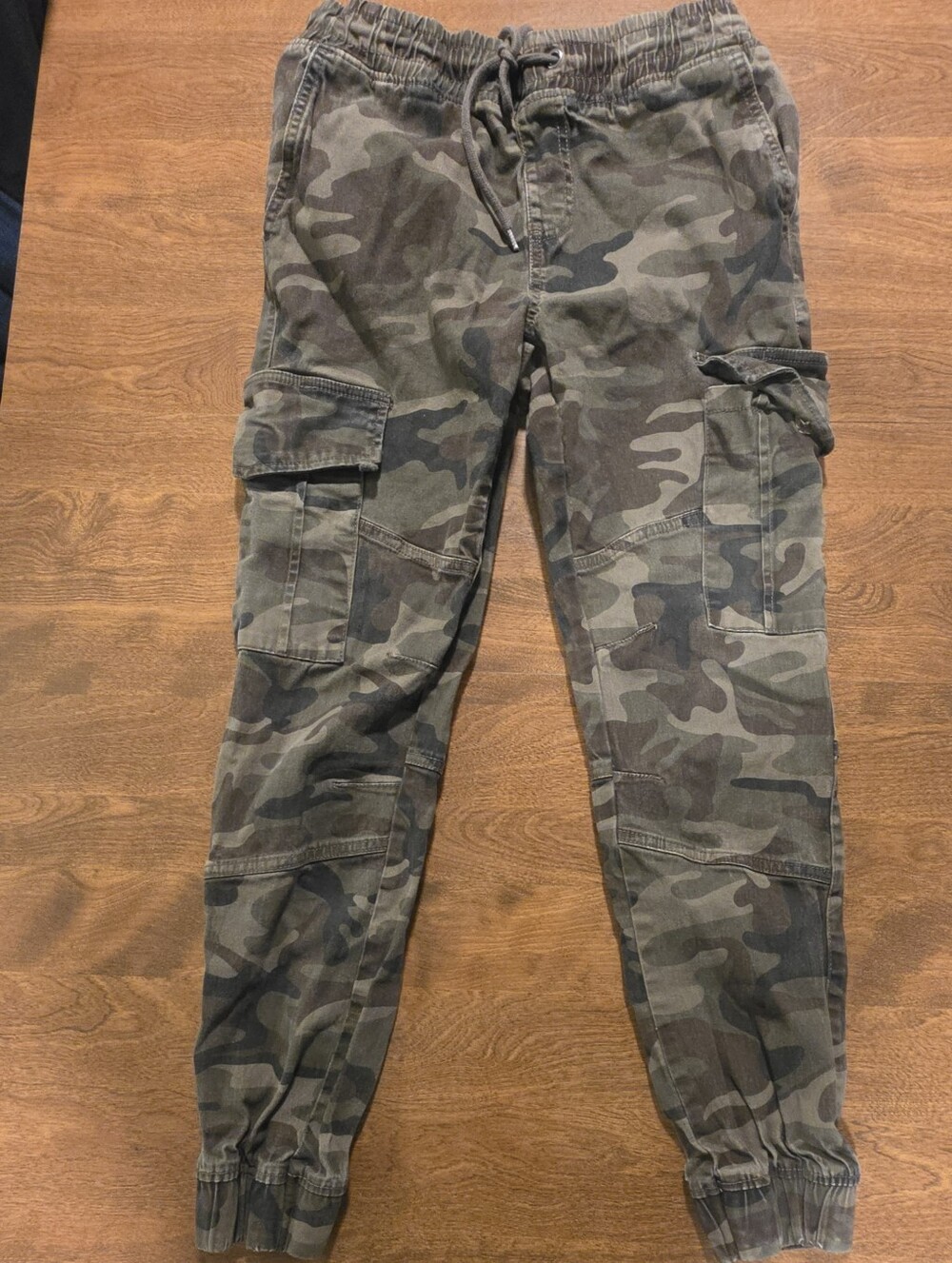 Refinery Republic Dark Green Camouflage Cargo Drawstring Pants